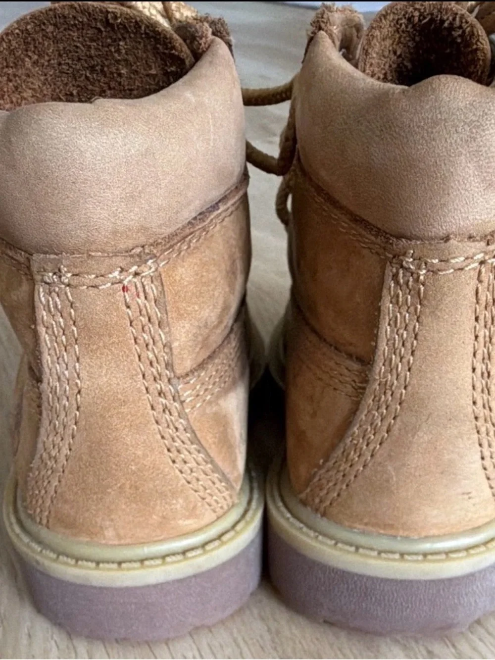 Timberland Kids Wheat/Tan Lace-Up Boots bou girl